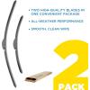 image:imageRainX 810330 Total Clear Beam Wiper Blades 26 amp 16 Windshield Wipers for AllWeather Performance Rubber Squeegee for Smooth Clean Wipe amp Quiet Operation  2 Pack ValueTotal Clear