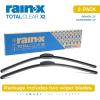 image:imageRainX 810330 Total Clear Beam Wiper Blades 26 amp 16 Windshield Wipers for AllWeather Performance Rubber Squeegee for Smooth Clean Wipe amp Quiet Operation  2 Pack ValueTotal Clear