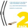 image:imageRainX 810330 Total Clear Beam Wiper Blades 26 amp 16 Windshield Wipers for AllWeather Performance Rubber Squeegee for Smooth Clean Wipe amp Quiet Operation  2 Pack ValueTotal Clear