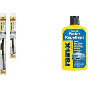 image:imageRainX Windshield Weather Protection Bundle  Latitude 2in1 Water Repellent Wiper Blades 26 amp 16 with 7 oz Glass Treatment